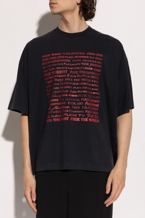 【2025年製 新品】 Men's | print with T-shirt VETEMENTS Clothing Vitkac | ウェア